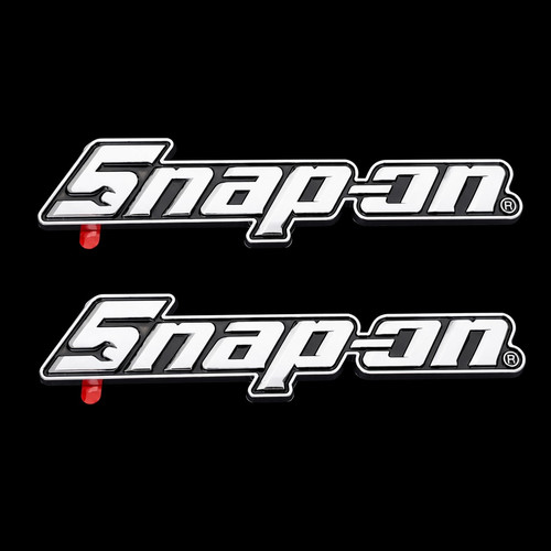 2pc snap chrome - snap-on, emblem